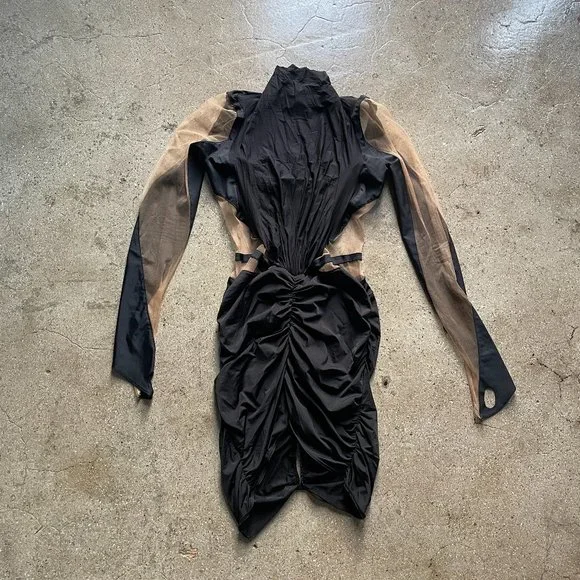 Mugler Turtleneck Mini Dress - Picture 3 of 7